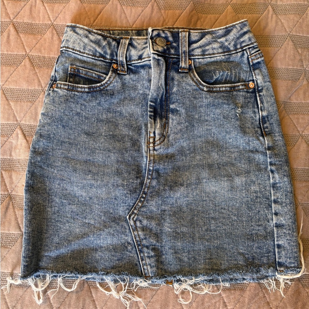 Wild Fable Distressed Denim Mini Skirt